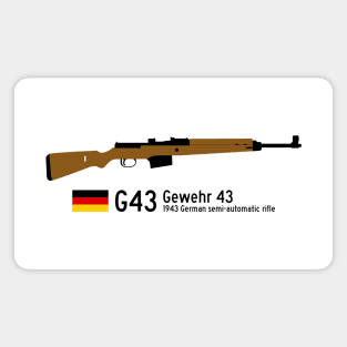 G43 German Gewehr 43 historical 1943 German semi-automatic rifle black Magnet